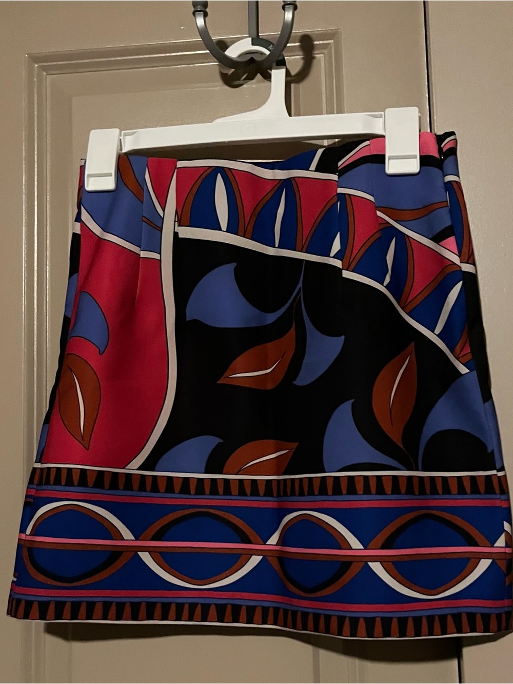Zara Multicolor Printed Mini Skirt in Blue, Pink and Black